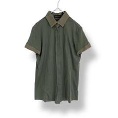 yoshie inaba ヨシエイナバ　綿絹　襟付Tシャツ　カットソー　カーキ