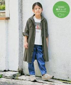 ꕤꕤꕤイッカ/【親子おそろい】8分袖スキッパーシャツワンピース