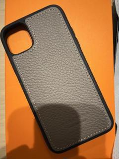 【未使用】HANATORA レザー iPhone11用　ケース グレー