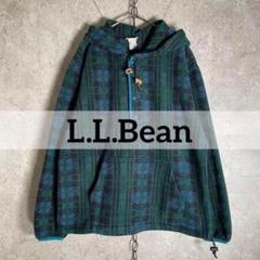 80sヴィンテージ L.L.Bean アノラックパーカー フリース 総柄