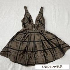 美品✨SNIDEL　スナイデル　タフタミニワンピース　ブラック　M SNIDEL（スナイデル）の「タフタミニワンピース（ワンピース