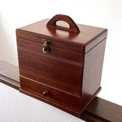 木製 木箱 化粧箱 鏡付き コスメボックス メイクボックス ミニドレッサー