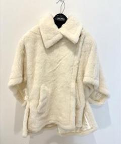 24FW マックスマーラテベ TEBE1テディベア ケープ ホワイト ケープ マックスマーラ Max Mara MAX MARA ケープ TEBE テディベア