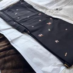 お値打ち早い者勝ち★正絹新品★黒地 幸運 福 小紋