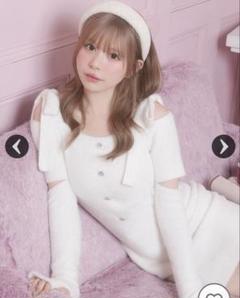 新品タグ付ミシェルマカロン♡シャギーニットワンピースフリーサイズ完売品 michellMacaron ミシェルマカロン シャギーニットワンピース