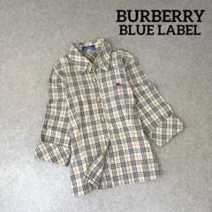 BURBERRY BLUE LABEL ハイネックリブニット ノバチェック BURBERRY BLUE LABEL バーバリー ノバチェック ニット本物