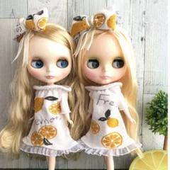 ネオブライス ドール服 ハンドメイド ワンピースセット＊レモン