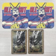 ヒロアカ　原画展　アートコースター　箔押しクリアカード　オールマイト