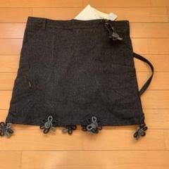 【新品未使用】POTECHINO 花柄刺繍長袖エプロン　白色ベージュ ポテチーノ 新品未使用】POTECHINO 花柄刺繍長袖エプロン 白色ベージュ