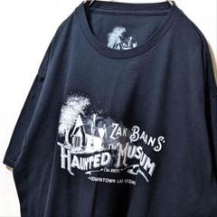 ザックバガンズホーンテッドミュージアム ロゴ Tシャツ ブラック黒 XL古着