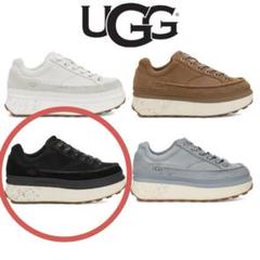 【極美品】激レア✨️ UGG マリーンレース ロゴ 厚底 スニーカー 22.5 UGG Calle Lace WHITE / COBALT（アグ カレ レース-マルチ