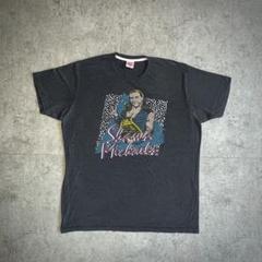 80s 90s アメリカ製　Tシャツ　杢グレー　黒　バンド風　プロレス　Tシャツ