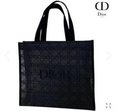 新品未使用！DIOR ディオール メッシュ　トートバッグ　正規ノベルティ クリスチャンディオール メッシュ トートバッグ ブラック ラスト