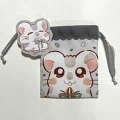 リボンちゃん　とっとこハム太郎　ダイソー　セリア　アクスタ　プチ巾着　ステッカー リボンちゃん とっとこハム太郎 ダイソー セリア アクスタ プチ