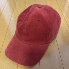赤 コーデュロイ 帽子 キャップ 無地 - メルカリ