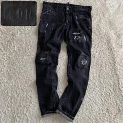 極美品/48 DSQUARED2 ICON SKATER JEAN ブラック