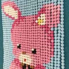 【新品】ハンドメイド　ビーズのれん　さくらんぼ　ウサギ　かわいい　レトロ 新品】ハンドメイド ビーズのれん さくらんぼ ウサギ かわいい