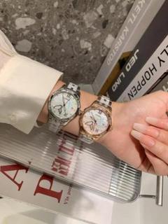 シルバー＆ローズゴールド 自動巻き時計 - メルカリ