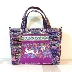 専用☆ 上マチファスナー付きフリルバッグ☆ ジョリーフルール 専用☆ 上マチファスナー付きフリルバッグ☆ ジョリーフルール