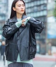 Alley by w closet エコレザーW前ジャケット