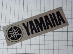 正規品 YAMAHA ステッカー メッキ調.黒143×47mm 当時物 ヤマハ