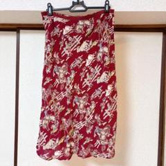 loco lindo 馬柄 スカート 赤 ウエストゴム 赤 レッド レディース