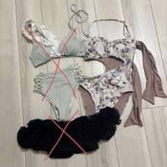 eimy istoire ダルメシアン柄 水着 上下セット プリントセットアップビキニ(S WHITE): LIFESTYLE