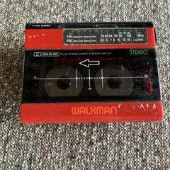 SONYソニーWM-F15レッド ウォークマン WALKMANカセット