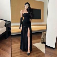 大人気❤️ロングイブニングドレス　パーティー用高級感漂う魅力的スタイル