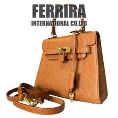 FERRIRA フェリーラ 2WAY ショルダー ハンド バッグ オーストリッチ
