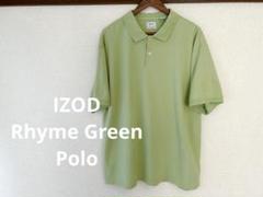 【IZOD（アイゾッド）】ライムグリーン鹿の子オーバーサイズポロXL美品 IZOD（アイゾッド）】ライムグリーン鹿の子オーバーサイズポロXL