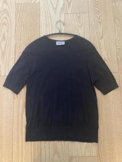 【新品未使用】ジョンスメドレー 襟付き 半袖 ニット ブラック size М JOHN SMEDLEY ジョンスメドレー ニット ポロシャツ SYRES メンズ