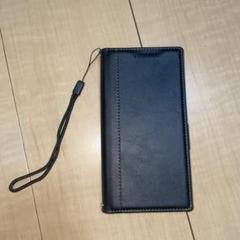 ★Galaxy S23 ultra ケース 手帳型 レザー ブラック