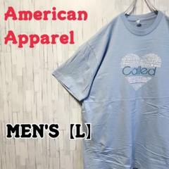 【US輸入】American Apparel ハートデザイプリントTシャツ