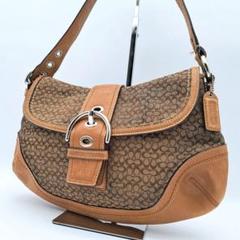 【美品⭐︎】COACH ワンショルダー ソーホー レザー ハーフムーンブラウン COACH - コーチ ワンショルダーシグネチャー ホーボー ハーフ