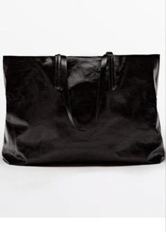 Massimo Dutti ☆ レザーファブリック マキシトートバッグ Massimo Dutti(マッシモドゥッティ) バッグ・カバン(レディース