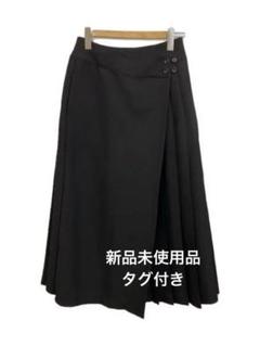 新品未使用 ビームスボーイ リネン ブラック プリーツ 巻きスカート 新品未使用 ビームスボーイ リネン ブラック プリーツ 巻き