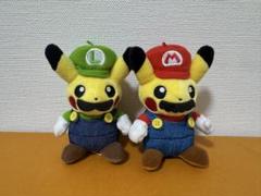 マリオピカチュウ ルイージピカチュウ ぬいぐるみ セット - メルカリ