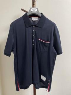 極美品 トムブラウン 半袖 ポロシャツ トリコロール ネイビー S程 正規品 新品トムブラウン THOMBROWNE ポロシャツ ネイビー トリコロール半袖