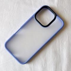 iPhone14Proケース 半透明 ブルー