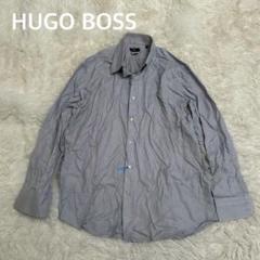 ✨ HUGO BOSS ヒューゴボス　ストライプ　長袖シャツ　ワイシャツ　グレー