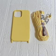 iPhone13 proMax iPhoneケースショルダー付き イエロー
