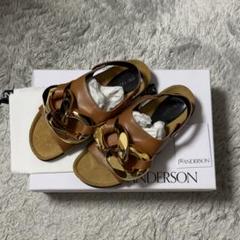 J W ANDERSON 24SS サンダル・ミュール ブラウン系 JW Anderson チェーン レザーミュール | ブラウン | FARFETCH JP