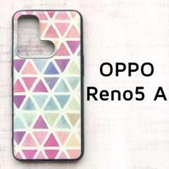OPPO Reno 5A カラフル 三角 カバー