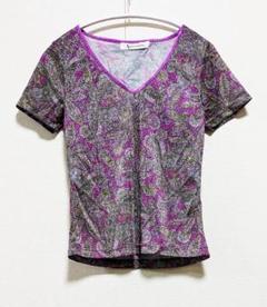 artisan cinq レディース ラメ Vネック tシャツ S