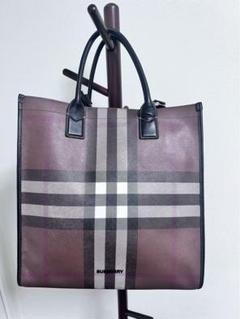 Burberry バーバリー 2way トートバッグ デニーチェック ブラウン