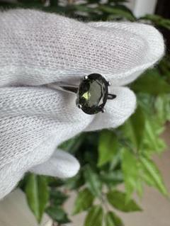 希少❣️極上❣️シルバー製モルダバイトリング 楽天市場】モルダバイト ring リング 指輪 13号 シルバー 925