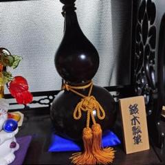 木彫り銘木瓢箪ひょうたん置物オブジェ彫刻縁起物