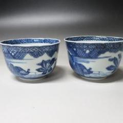 ♦江戸時代 古伊万里 大明成化年製 染付賢人図 七寸鉢 古玩 古美術品 骨董品 ♢江戸時代 古伊万里 大明成化年製 染付賢人図 七寸鉢 古玩 古