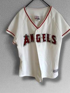 MajesticマジェスティックMLBエンゼルスベースボールシャツUSA製